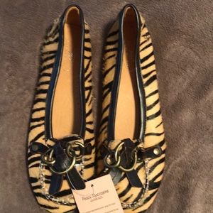 Zebra Print Peace Moccasins